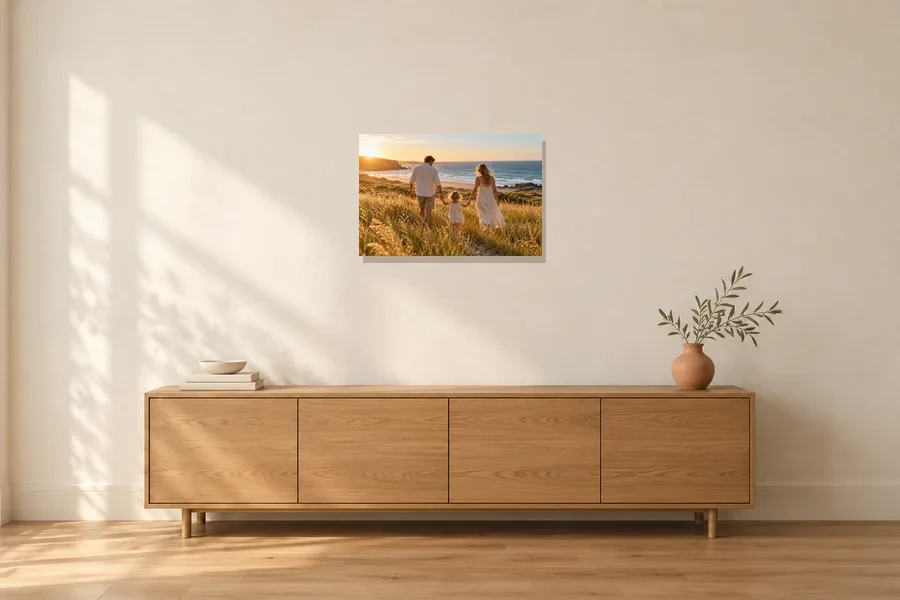 12x18 canvas above a 60 inch sideboard for scale