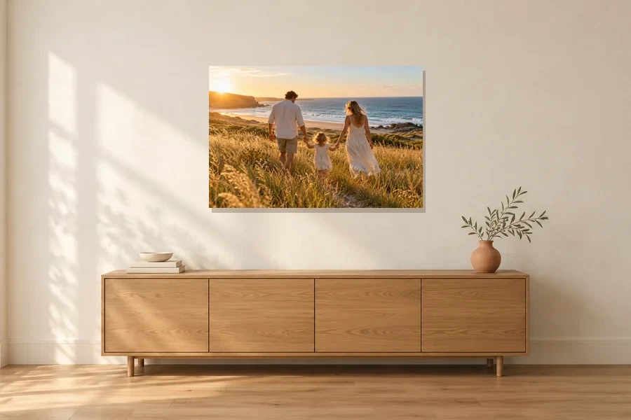 20x30 canvas above a 60 inch sideboard for scale