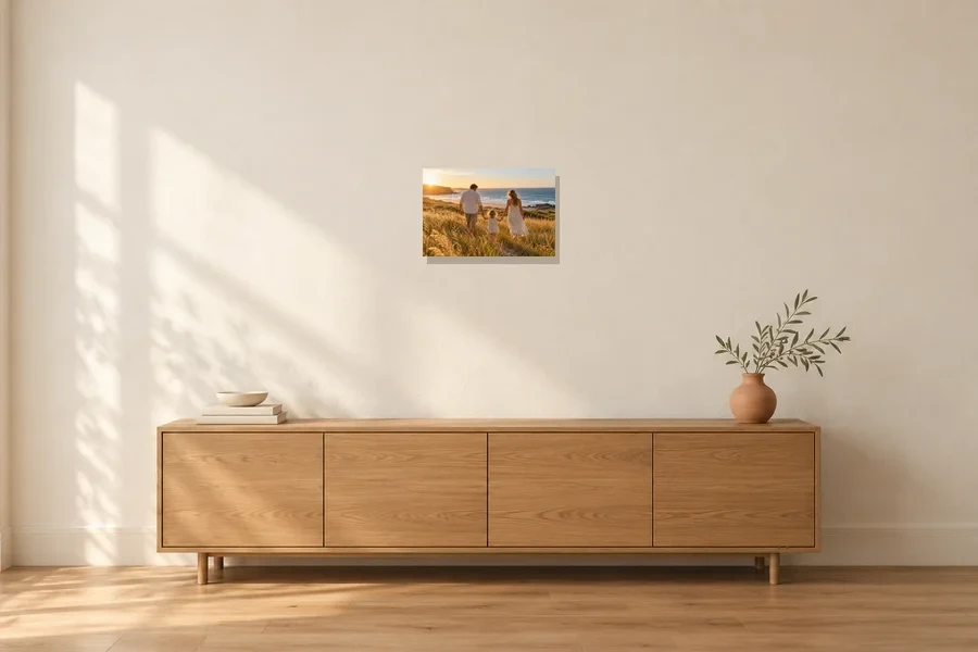 8x12 canvas above a 60 inch sideboard for scale